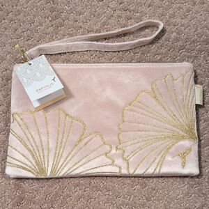 Papyrus Gold and Pink Art Deco Cosmetic Bag NWT